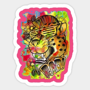 Rad Leopard Sticker